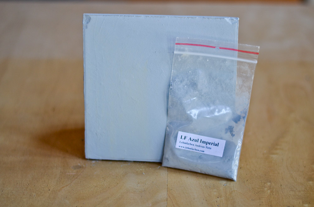 Bild 1 von Lehmfarbe Azul Imperial 2.0 (Blaugrau)  / (Menge) 1,0 kg