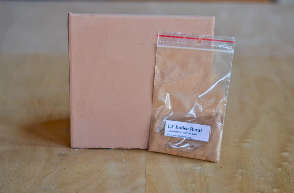 Bild 1 von Lehmfarbe Indien Royal  samtrau (Orangebraun)  / (Menge) 0,5 kg